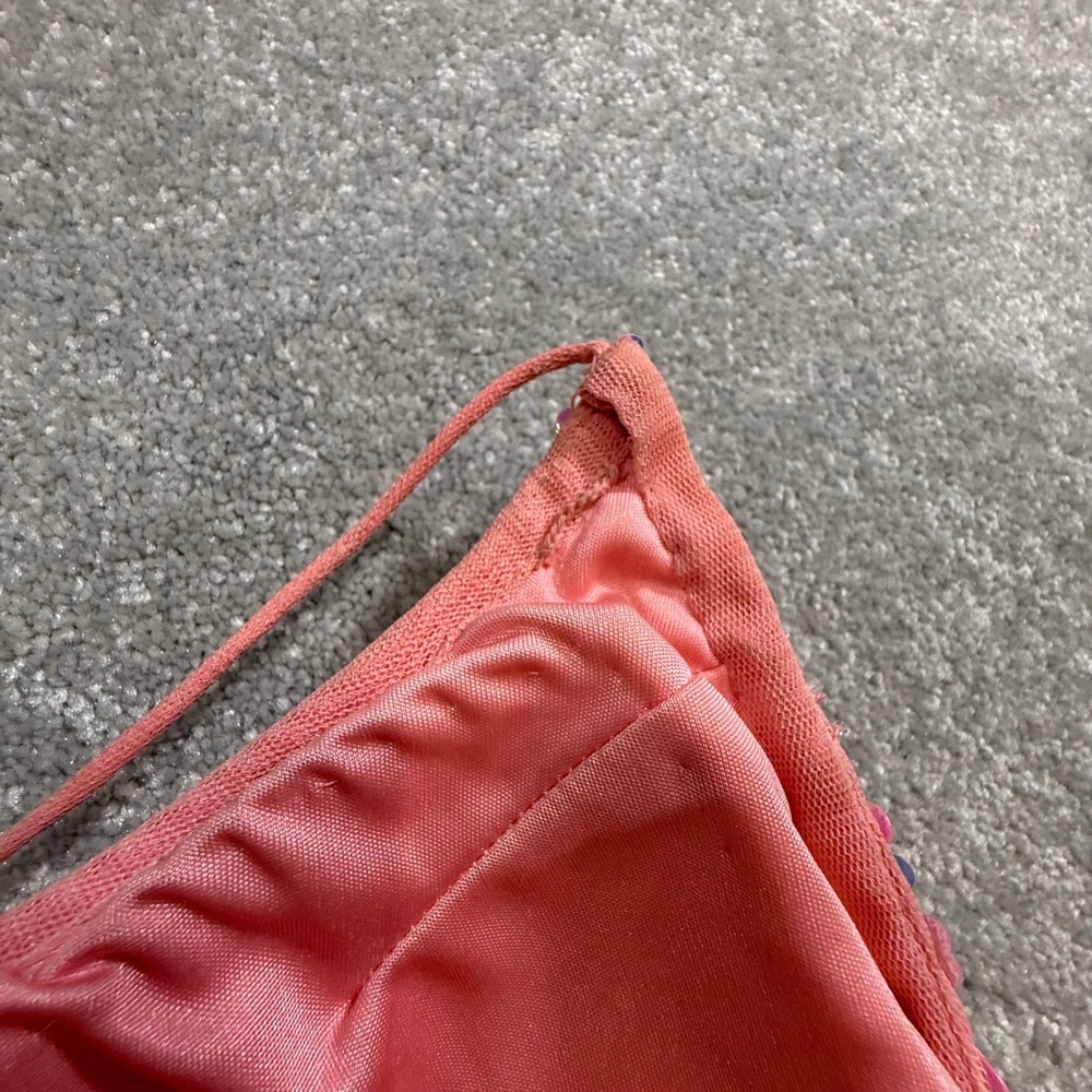 Aleta 777 Sequin Beaded Lace Up Back Mini Dress Bubblegum Pink 10 Prom Cocktail - Picture 13 of 16